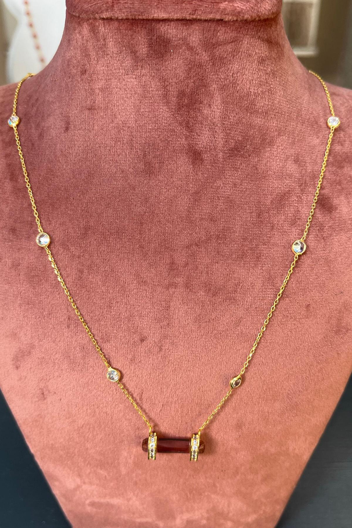 Zultanit Taşlı Gümüş Kolye  By-7761