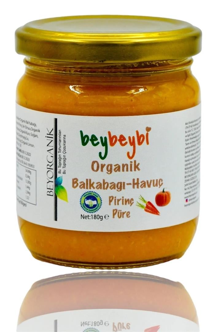 BEYBEYBİ ORGANİK KABAK HAVUÇ PİRİNÇ PÜRESİ 180 GR