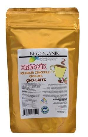 BEYORGANİK  ÇİKO LATTE İÇİLEBİLİR ZENCEFİLLİ ÇİKOLATA 200 GR