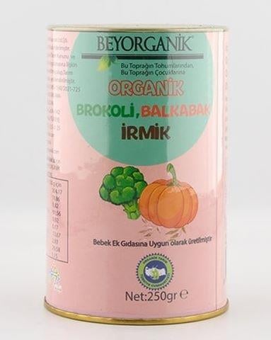 BEYORGANİK ORGANİK EK GIDA BROKOLİ BALKABAK İRMİK  250 GR