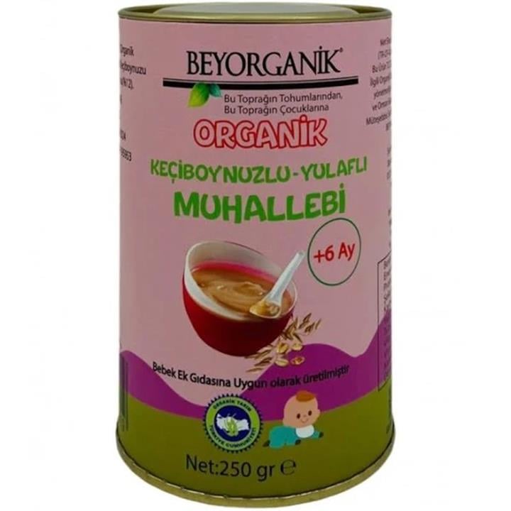 BEYORGANİK ORGANİK EK GIDA KEÇİBOYNUZLU YULAFLI MUHALLEBİ  250 GR
