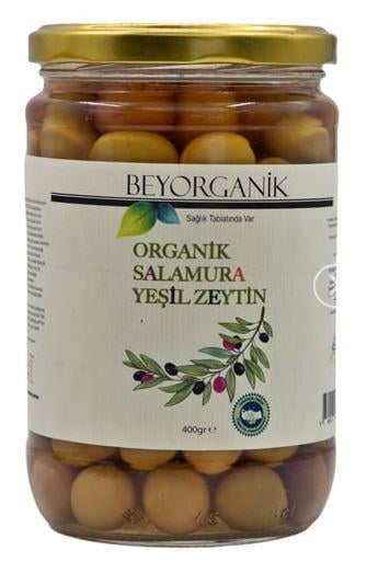 BEYORGANİK  SALAMURA YEŞİL ZEYTİN 400 GR