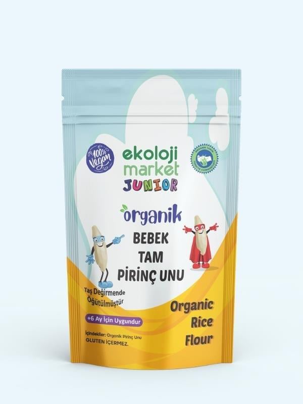 EKOLOJİ MARKET ORGANİK BEBEK TAM PİRİNÇ UNU 250 GR