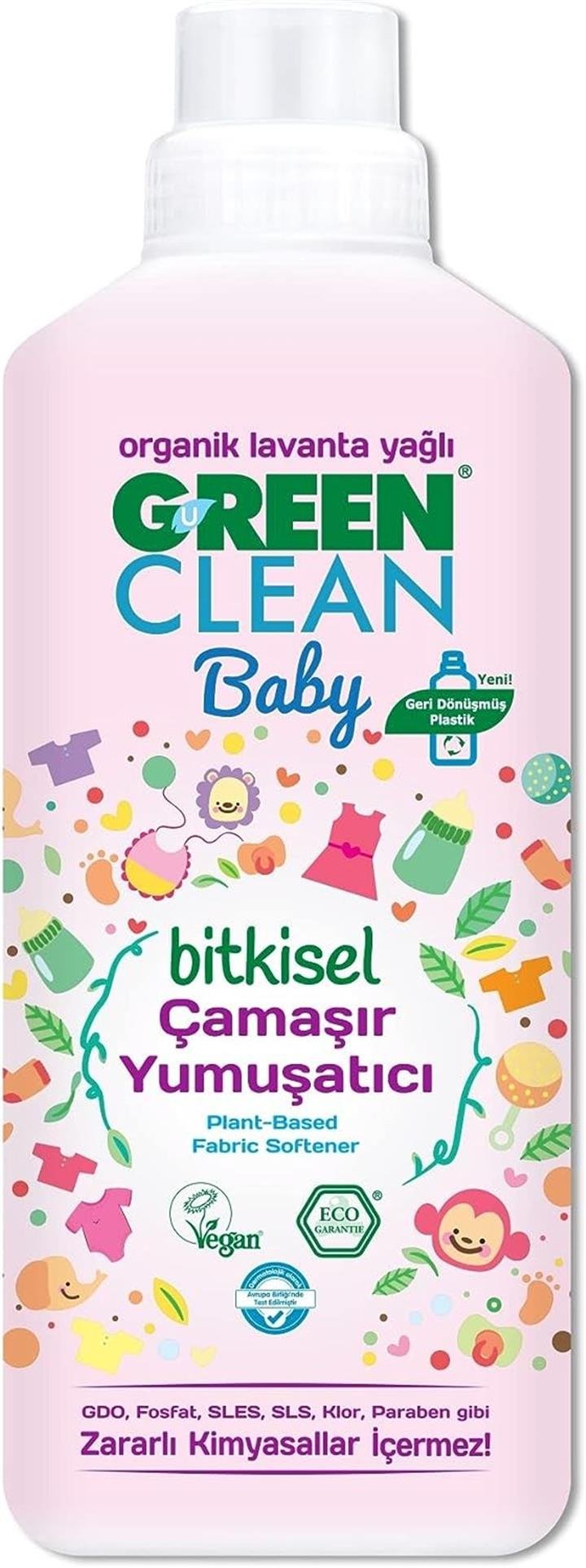 GREEN CLEAN BABY ORGANİK LAVANTA YAĞLI ÇAMAŞIR YUMUŞATICISI 1 L