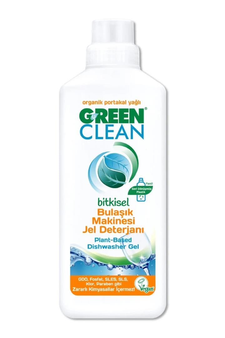 GREEN CLEAN ORGANİK PORTAKAL YAĞLI BULAŞIK MAKİNESİ JEL DETERJAN 1 L