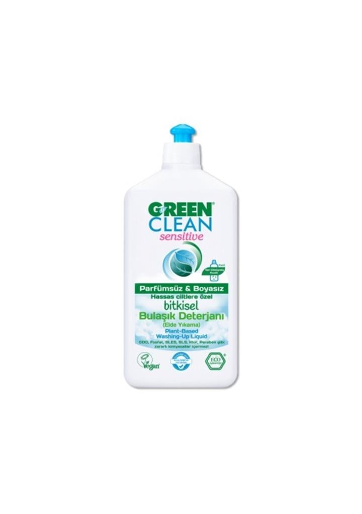 GREEN CLEAN SENSİTİVE PARFÜMSÜZ BOYASIZ BULAŞIK DETERJANI ELDE YIKAMA 500 ML