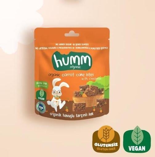 HUMM ORGANİK HAVUÇLU TARÇINLI KEK 30 GR
