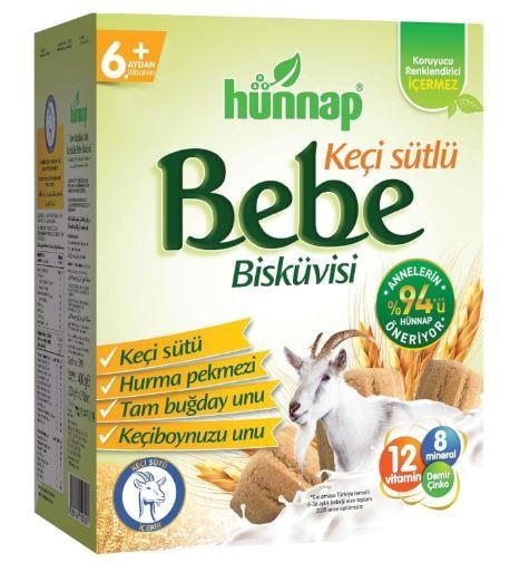 HÜNNAP KEÇI SÜTLÜ BEBE BISKÜVISI +6 AY 200 GR