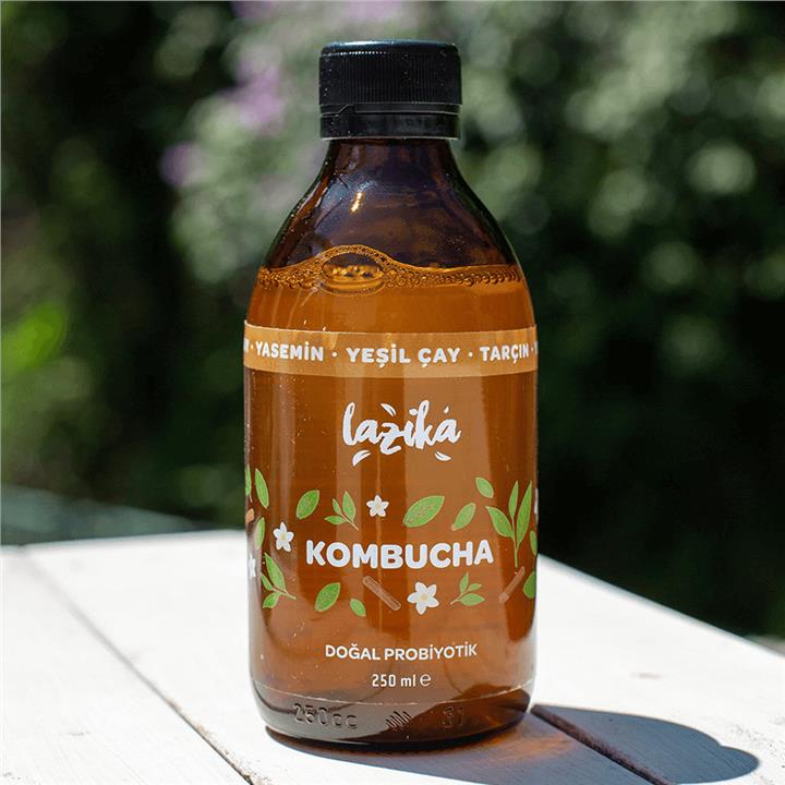 LAZİKA KOMBUCHA YEŞİL ÇAY YASEMİN TARÇIN 250 ML