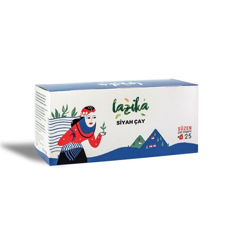 LAZİKA SİYAH ÇAY FİNCAN POŞET 25 ADET