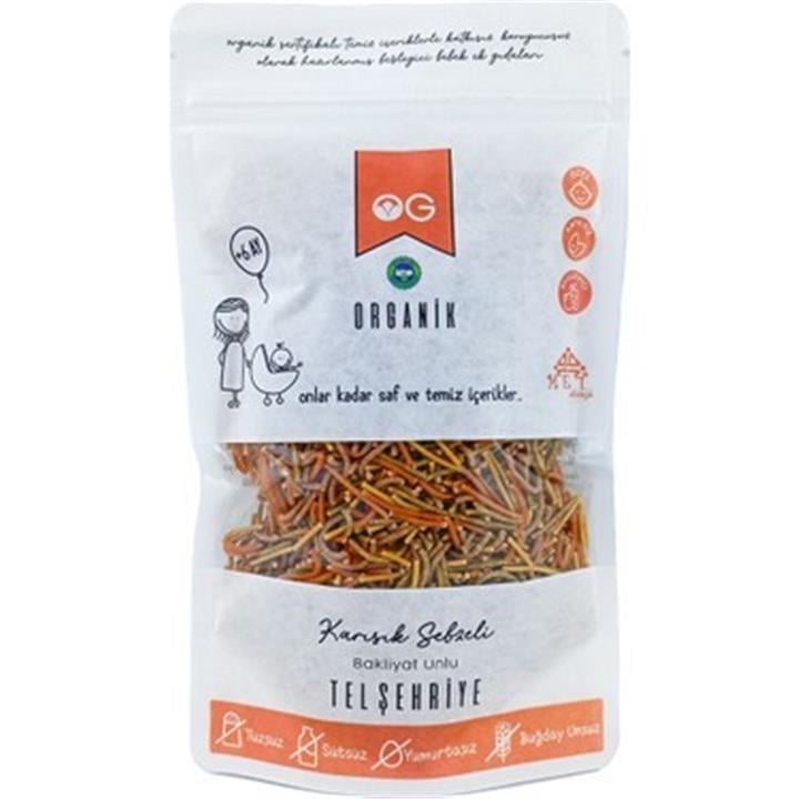 OG ORGANİK KARIŞIK SEBZELİ BAKLİYAT UNLU DİRSEK MAKARNA 200 GR