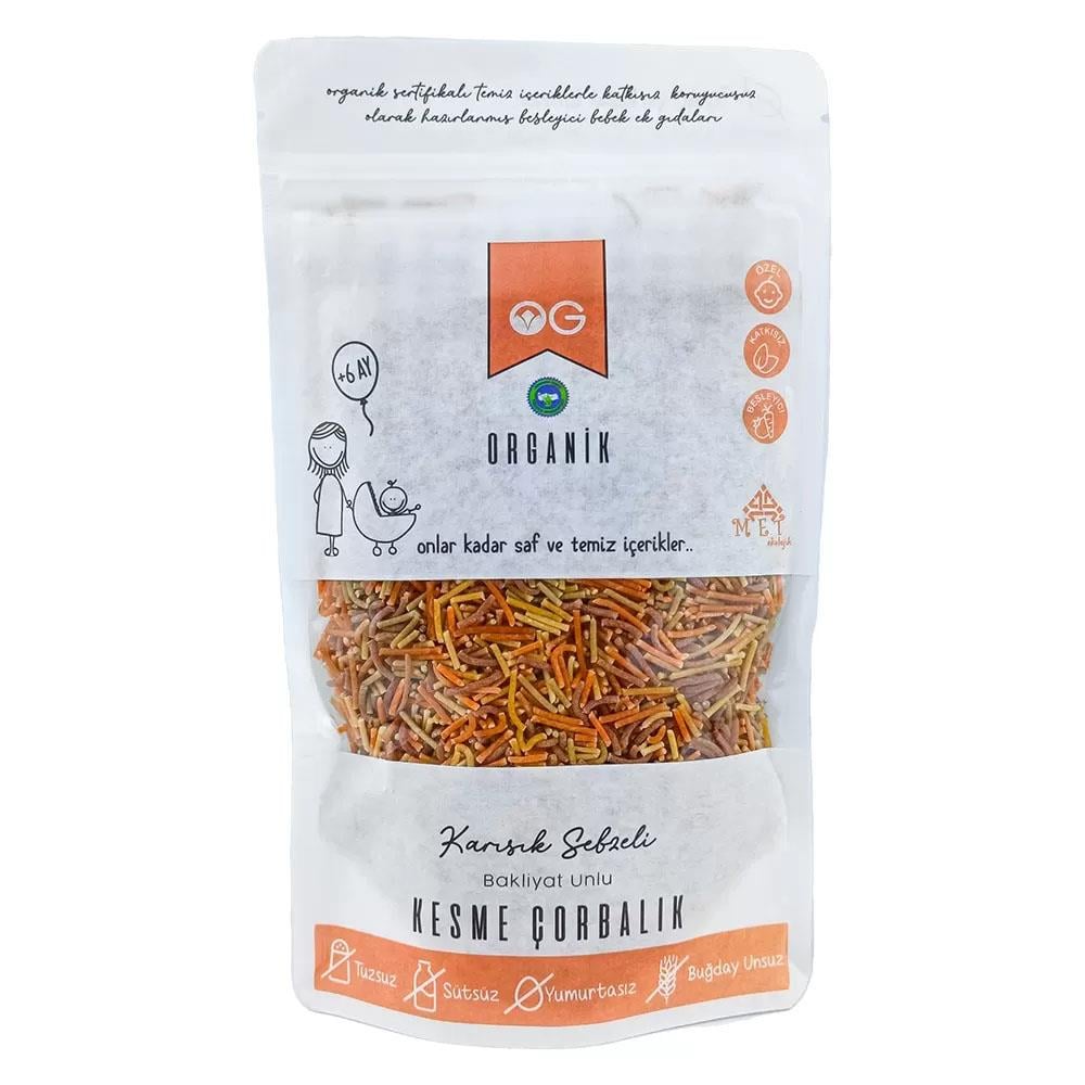 OG ORGANİK KARIŞIK SEBZELİ BAKLİYAT UNLU KESME ÇORBALIK 200 GR