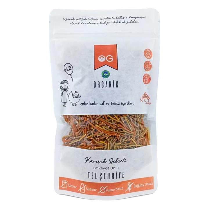 OG ORGANİK KARIŞIK SEBZELİ BAKLİYAT UNLU TEL ŞEHRİYE 180 GR