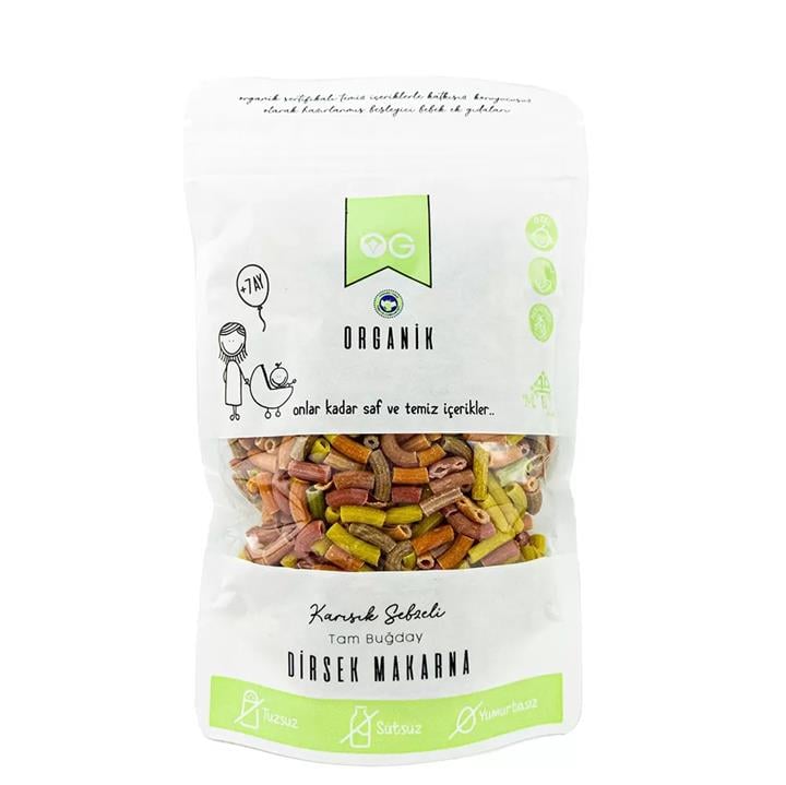 OG ORGANİK KARIŞIK SEBZELİ DİRSEK MAKARNA 200 GR