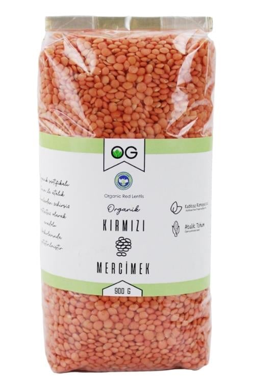 OG ORGANİK KIRMIZI MERCİMEK 900 GR