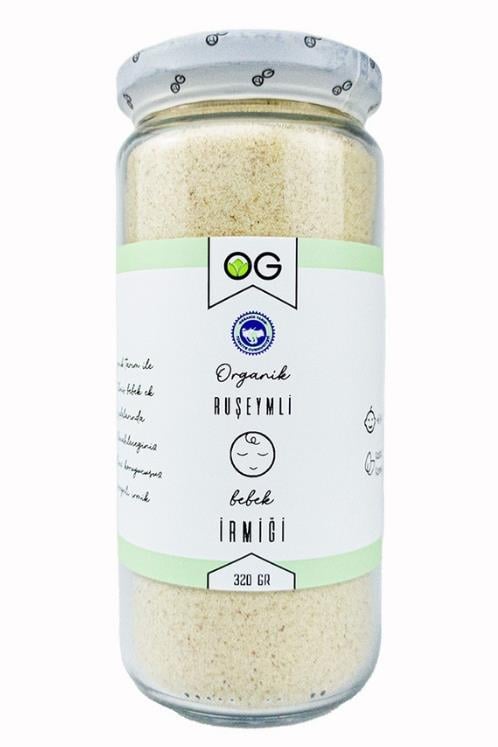 OG ORGANİK RUŞEYMLİ BEBEK İRMİĞİ 320 GR