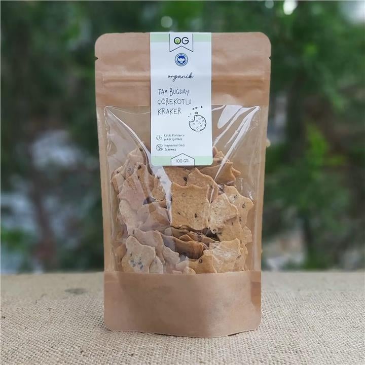 OG ORGANİK TAM BUĞDAY ÇÖREKOTLU KRAKER 100 GR