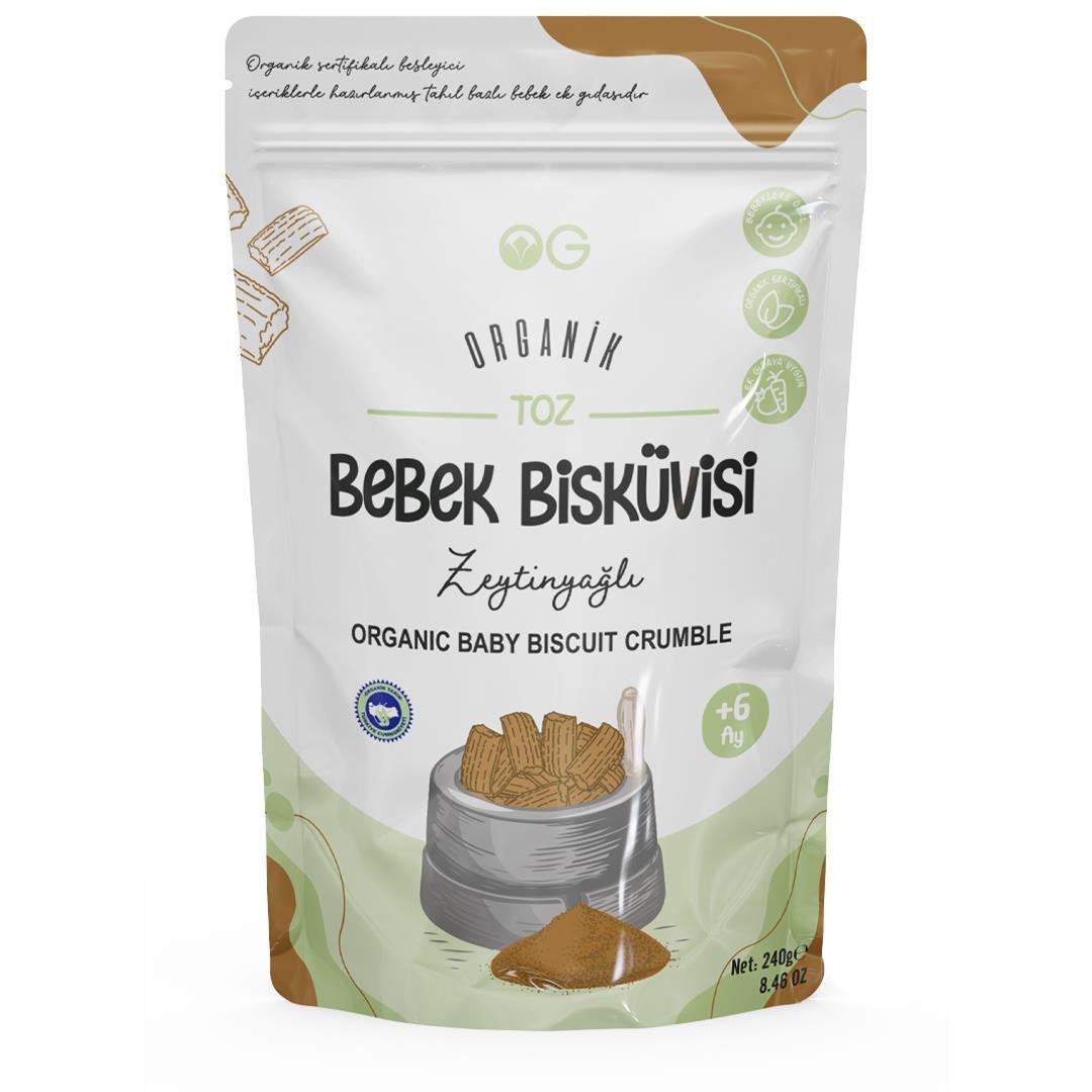 OG ORGANİK TOZ ZEYTİNYAĞLI BEBEK BİSKÜVİSİ 240 GR