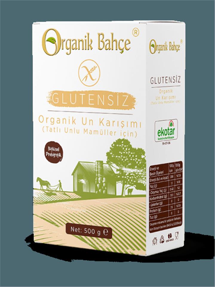 ORGANİK BAHÇE GLUTENSİZ ORGANİK TATLILAR İÇİN UN KARIŞIMI 500GR