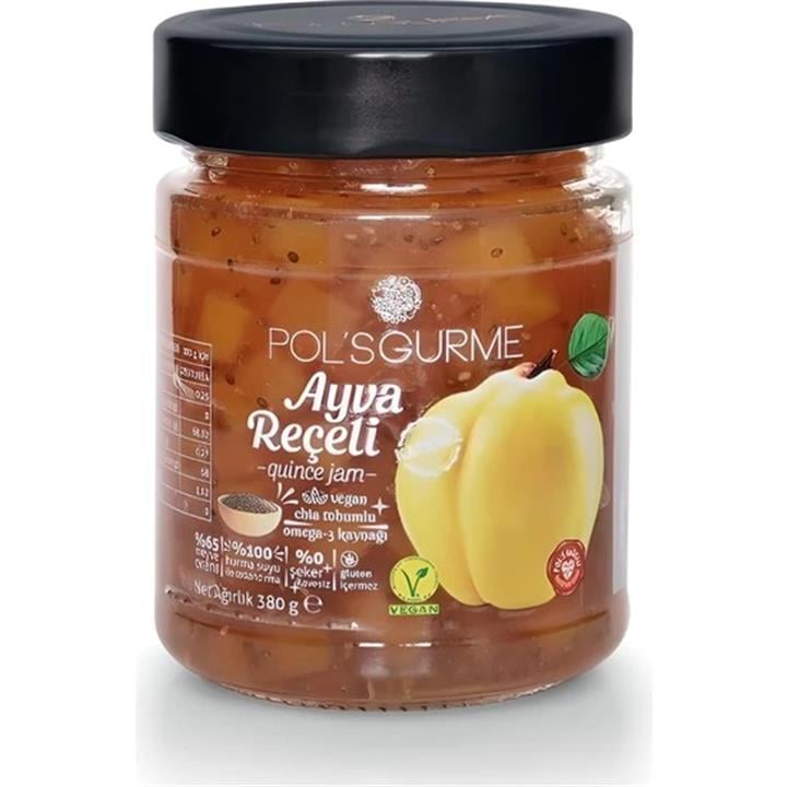 POLS GURME CHİA TOHUMLU SEKERSİZ AYVA RECELİ 380 GR