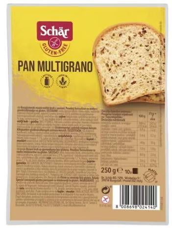 SCHAR PAN MULTIGRANO GLUTENSİZ KEPEKLİ AYÇEKİRDEKLİ EKMEK 250 GR