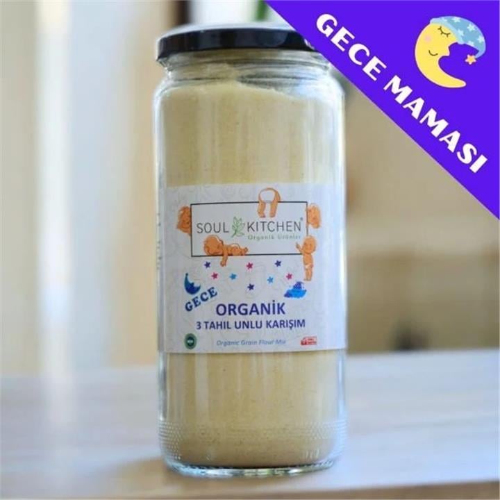 SOUL KITCHEN ORGANİK BEBEK GECE MAMASI 3 TAHIL UNLU KARIŞIM 300GR