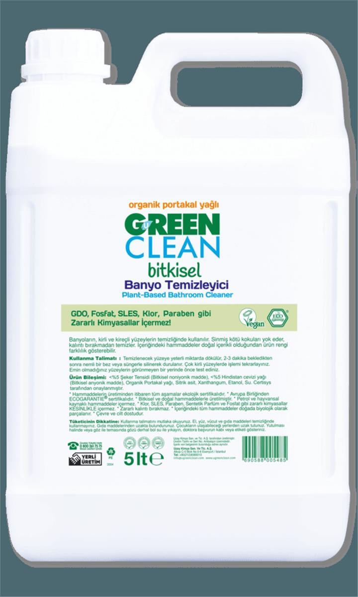U GREEN CLEAN BANYO TEMİZLEYİCİ 5 L
