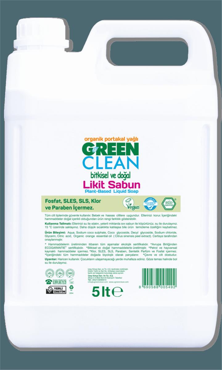 U GREEN CLEAN LİKİT SABUN 5 L