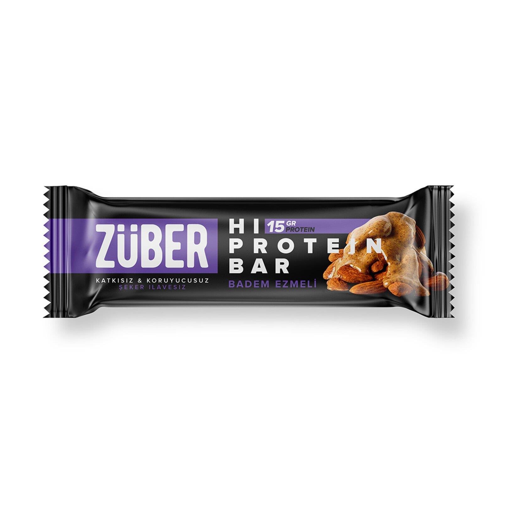 ZÜBER BADEMLİ HI PROTEİN BAR BADEM EZMELİ 45 GR