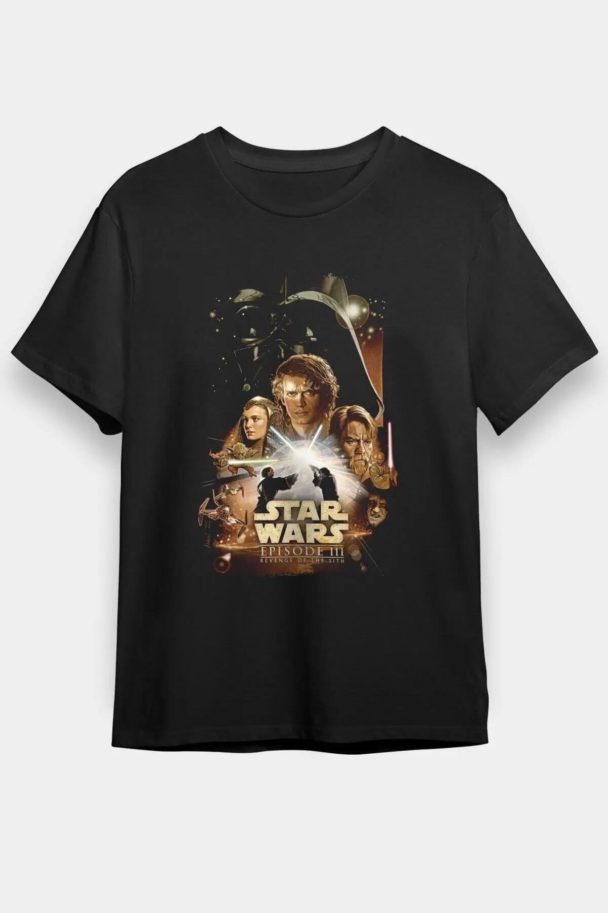 Unisex Bol Kalıp Star Wars (DART VADER) Baskılı Siyah Tişört - Tshirt