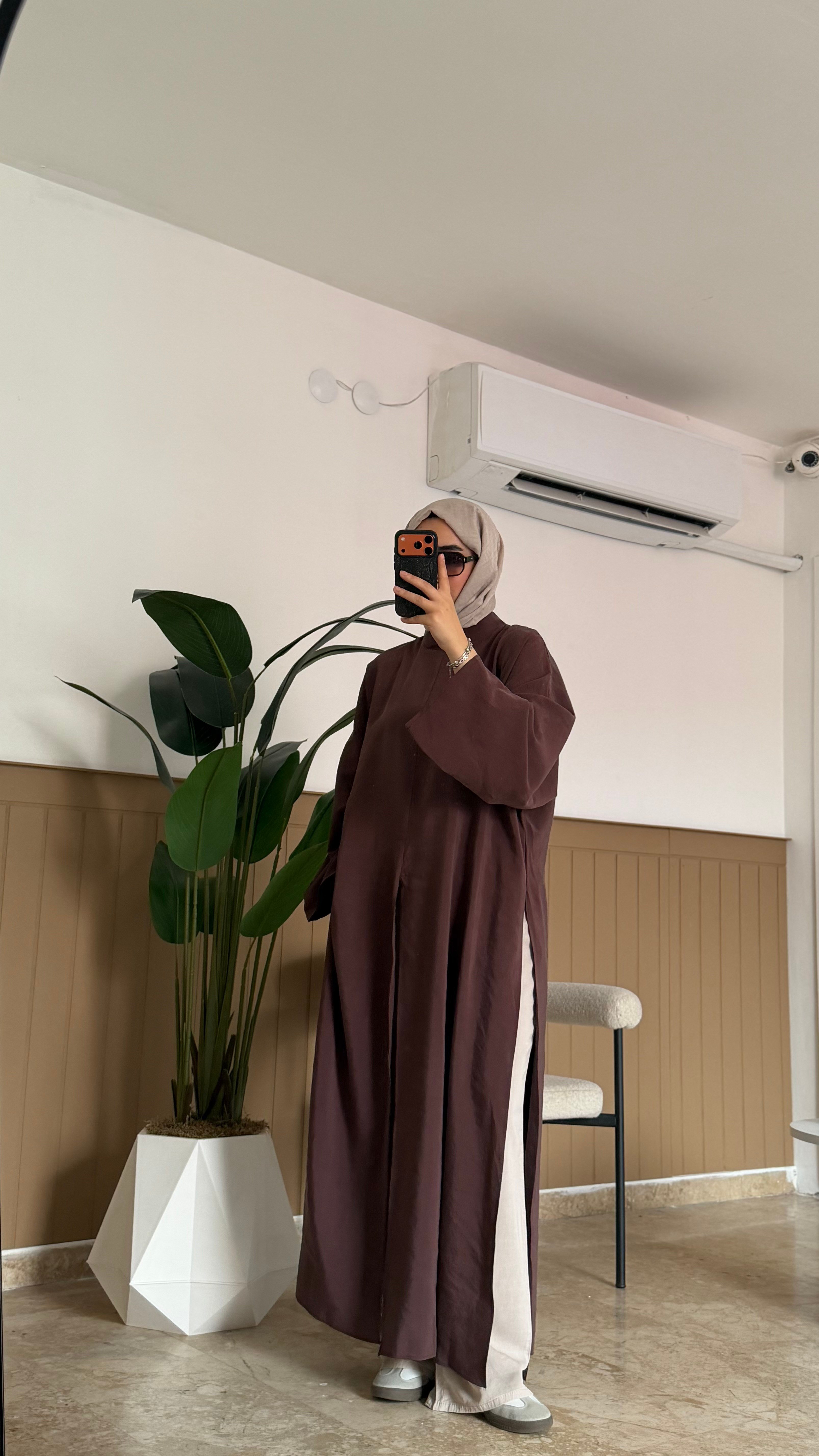 YIRTMAÇLI MODAL ELBİSE 