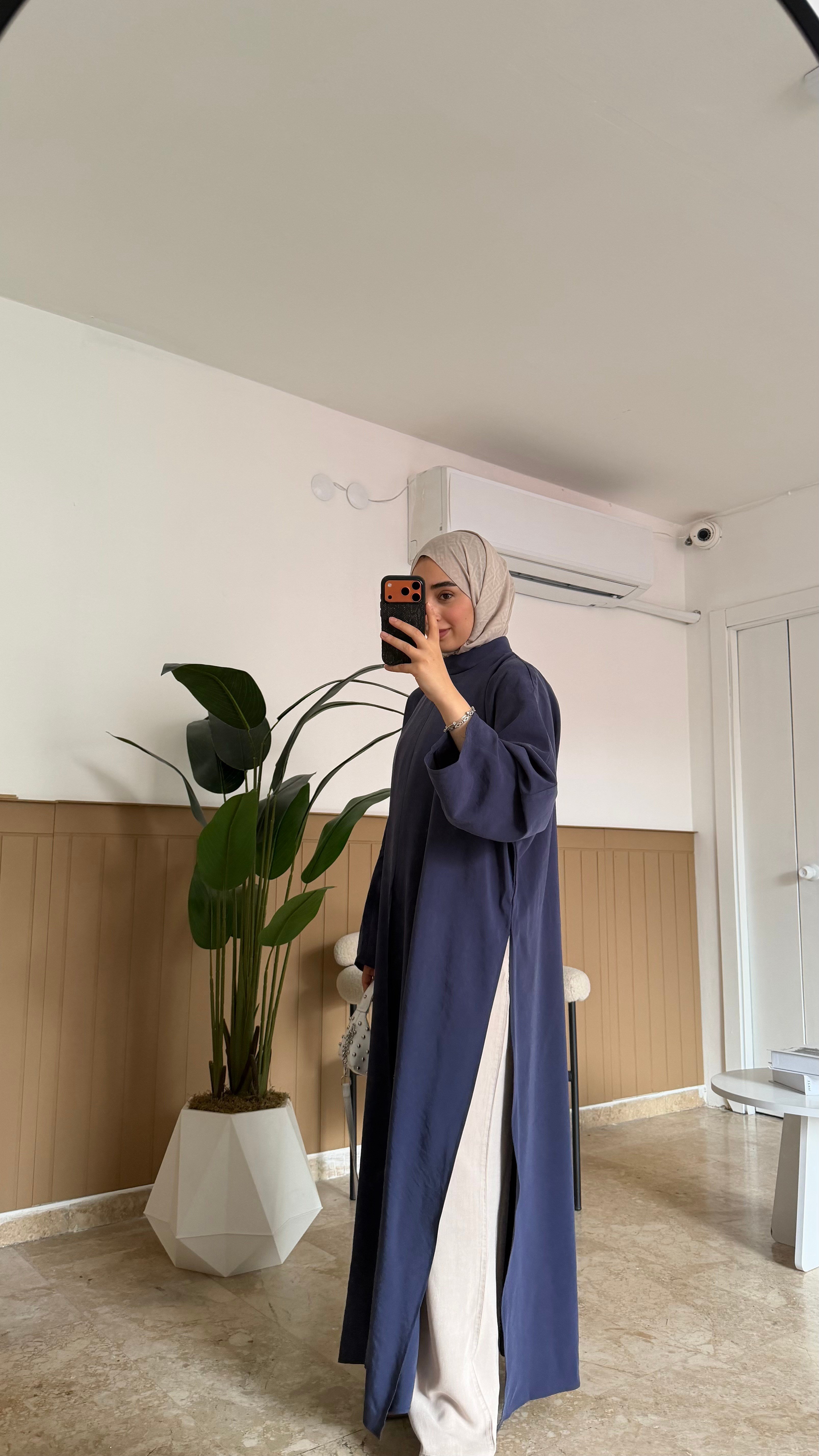 YIRTMAÇLI MODAL ELBİSE 