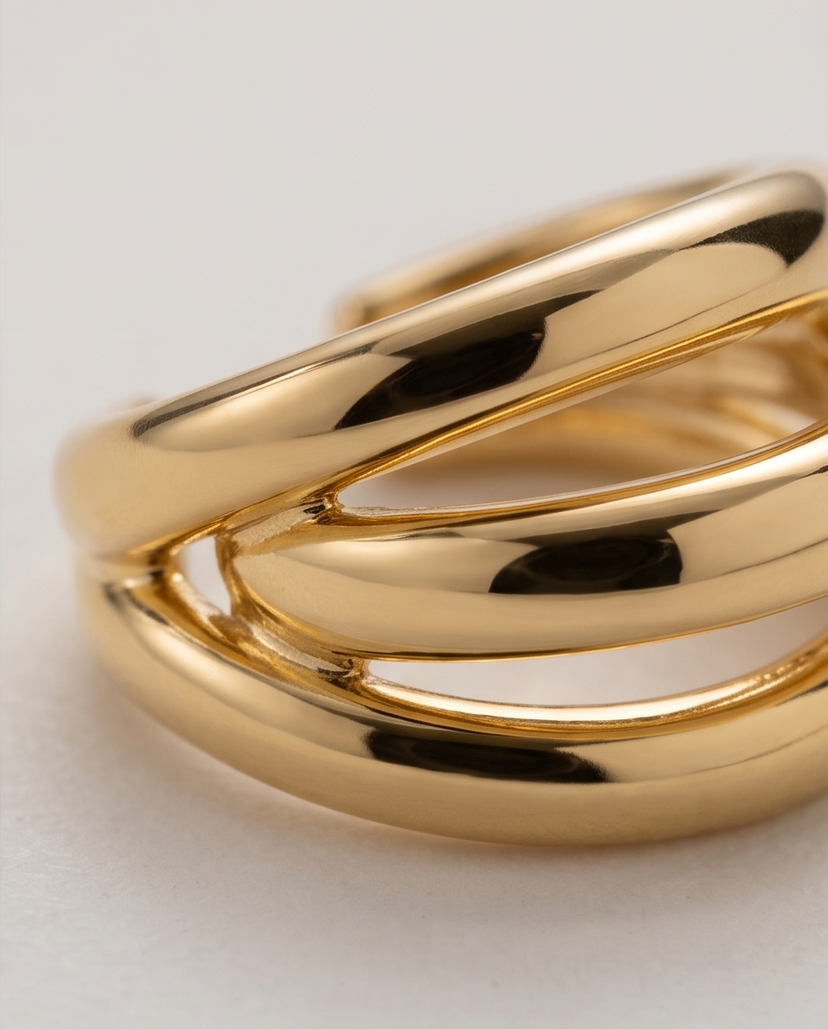  Gold Üçlü Halka küpe