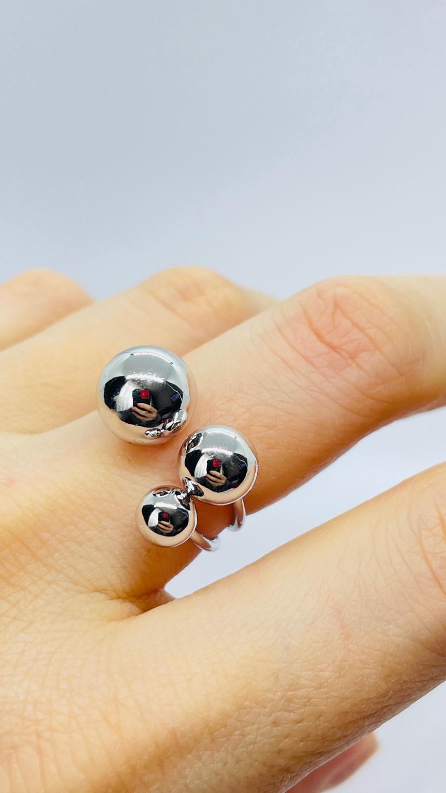 3 Toplu Silver Ayarlanabilir Yüzük 