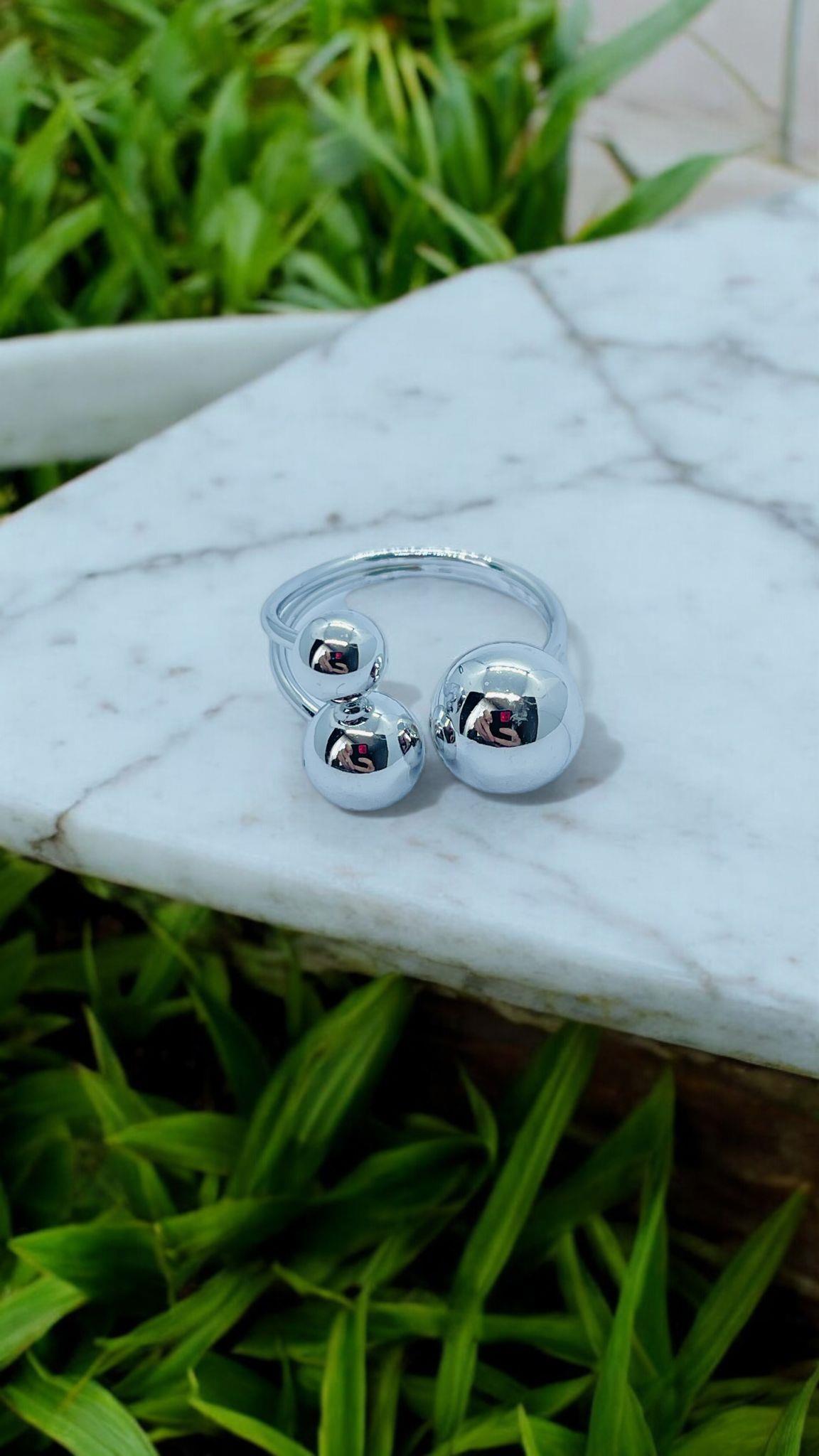 3 Toplu Silver Ayarlanabilir Yüzük 