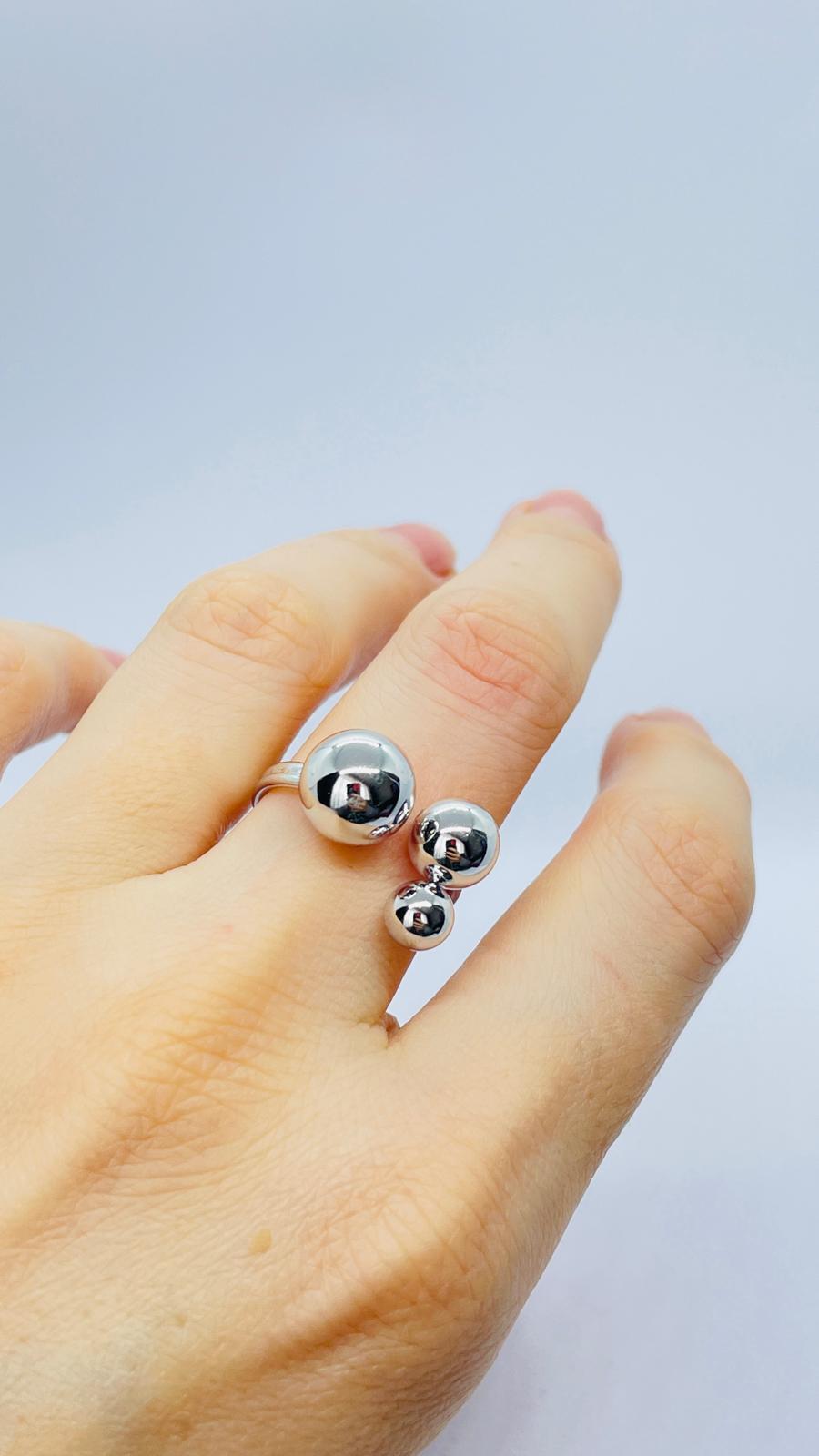 3 Toplu Silver Ayarlanabilir Yüzük 