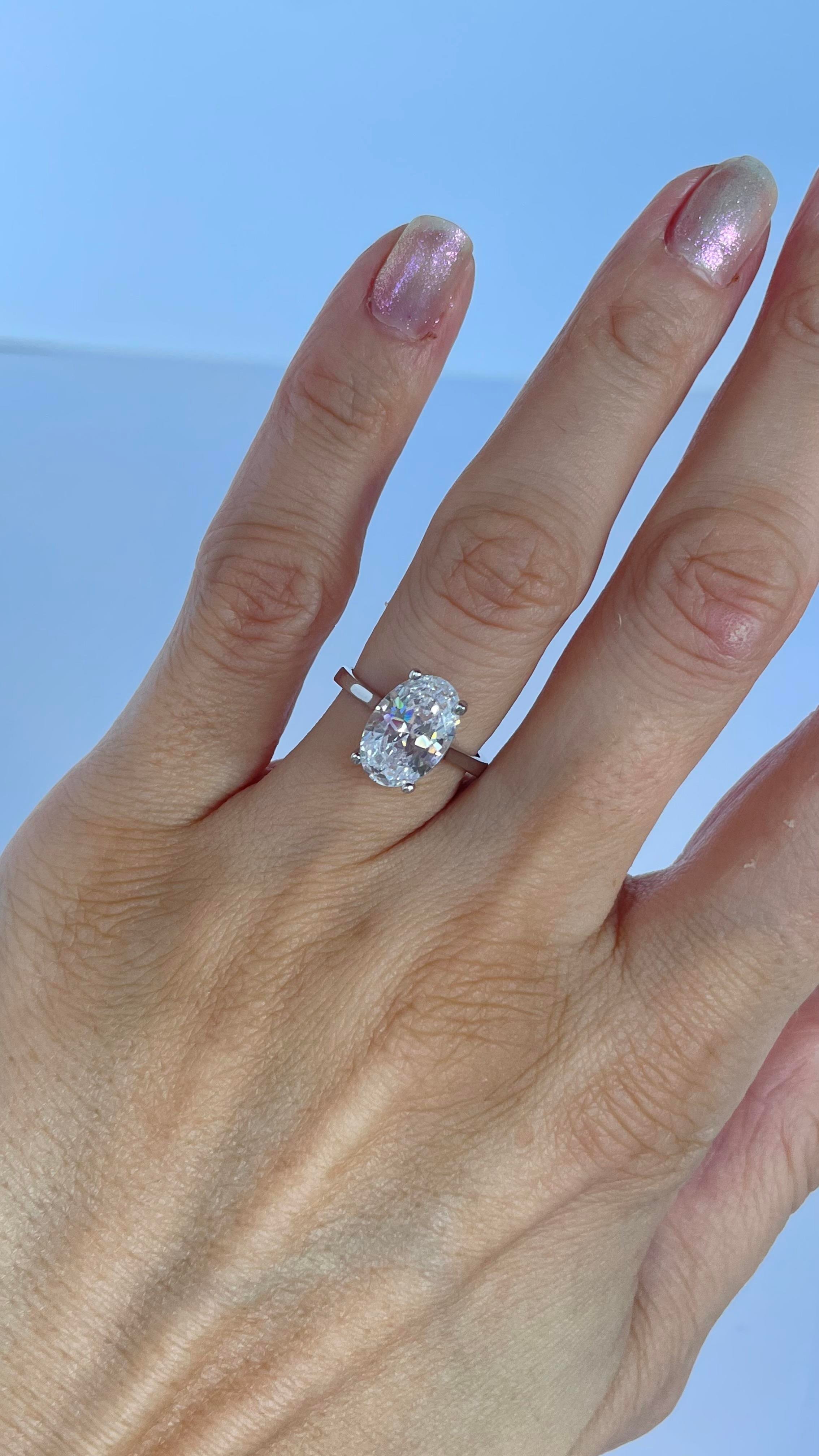 925 Ayar Silver Oval Kesim Yüzük