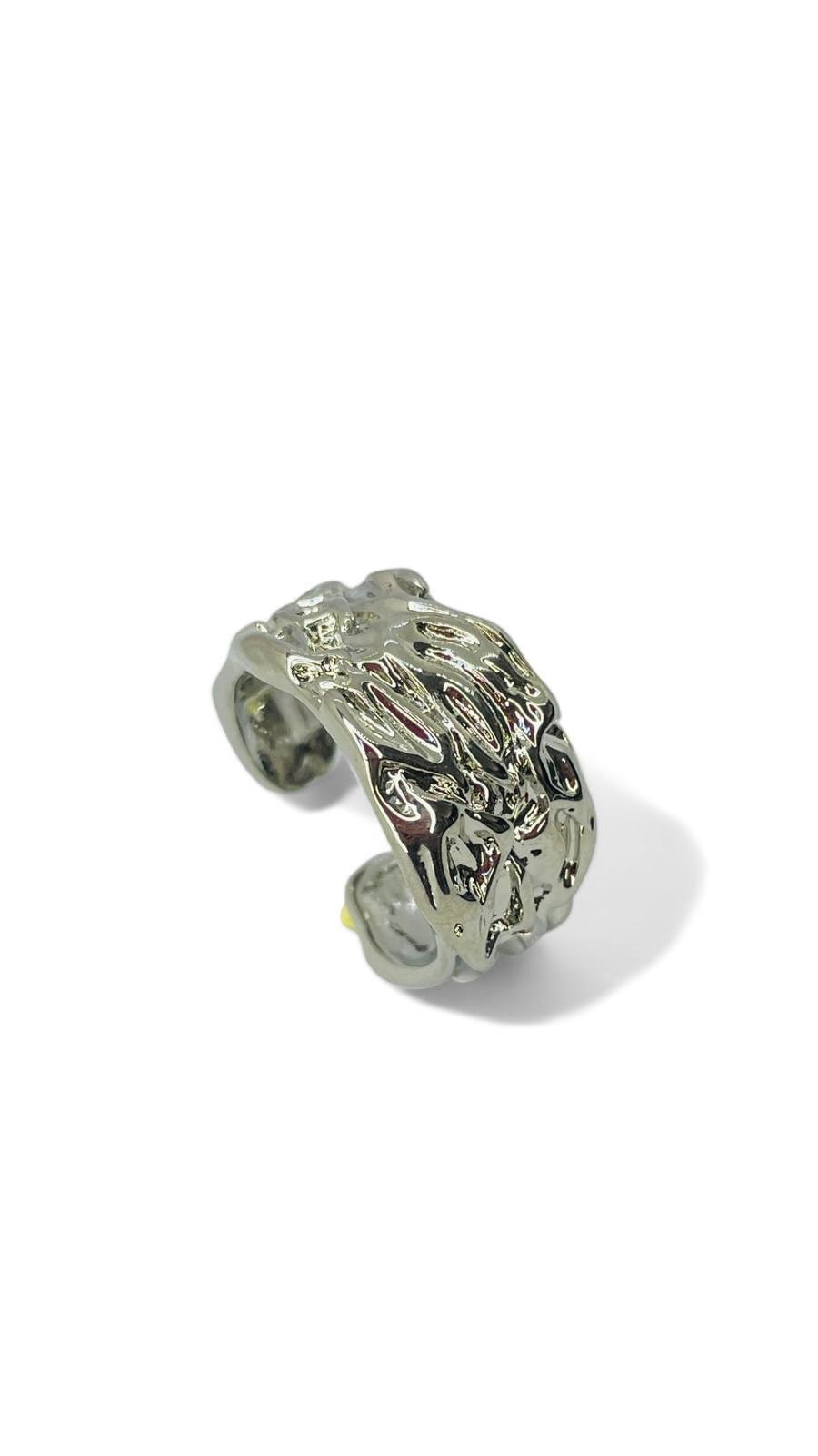 Buruşuk Ayarlanabilir Silver Renk Yüzük