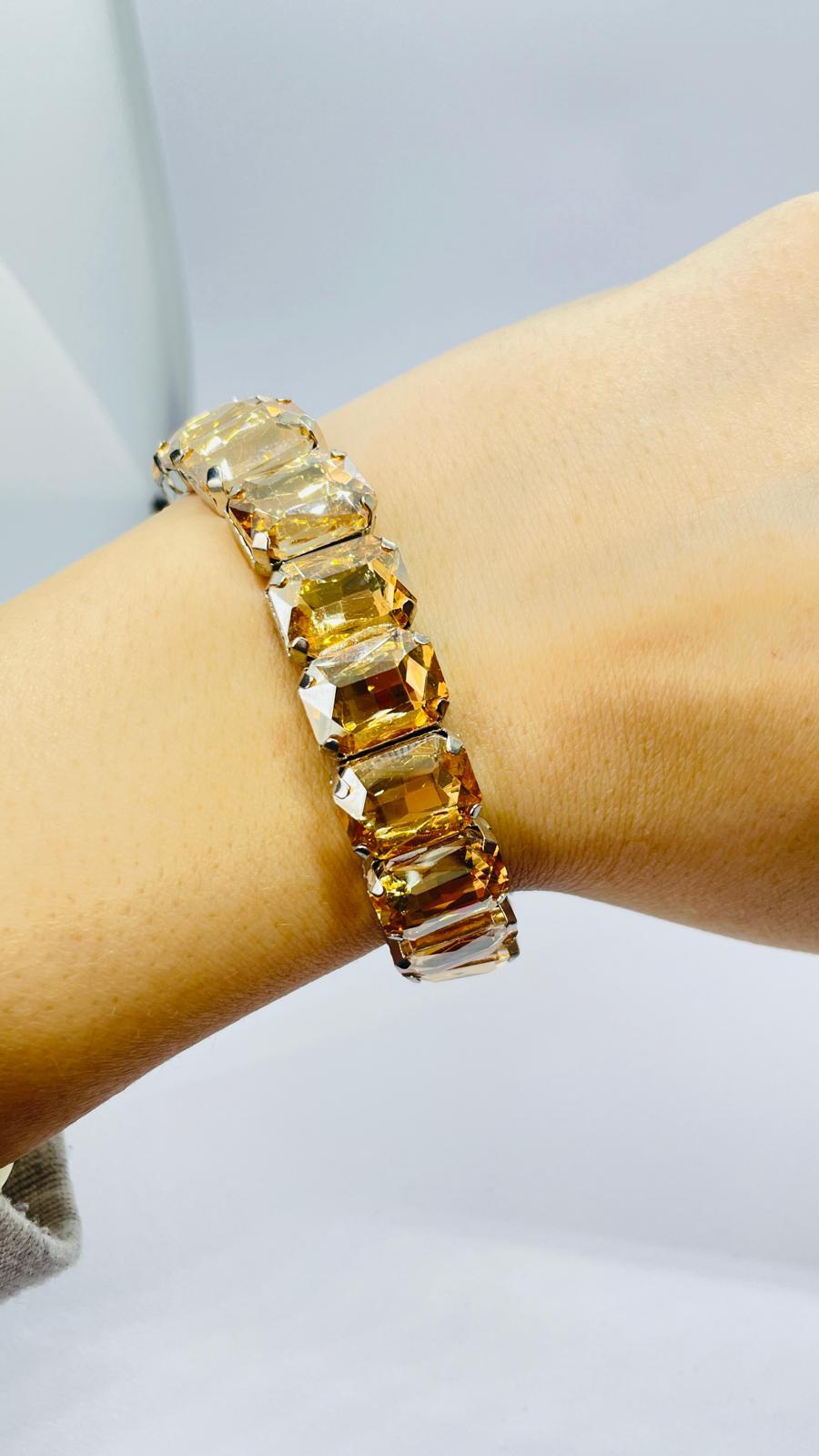 Büyük Swa Taşlı Handmade Bileklik