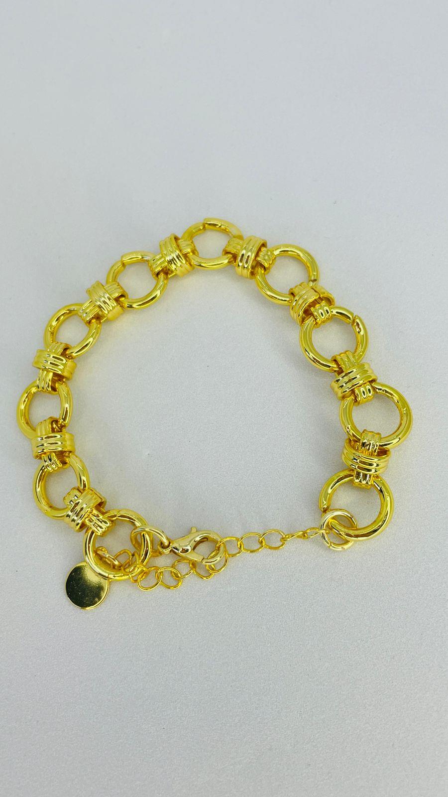 Çember Detaylı Gold Bileklik