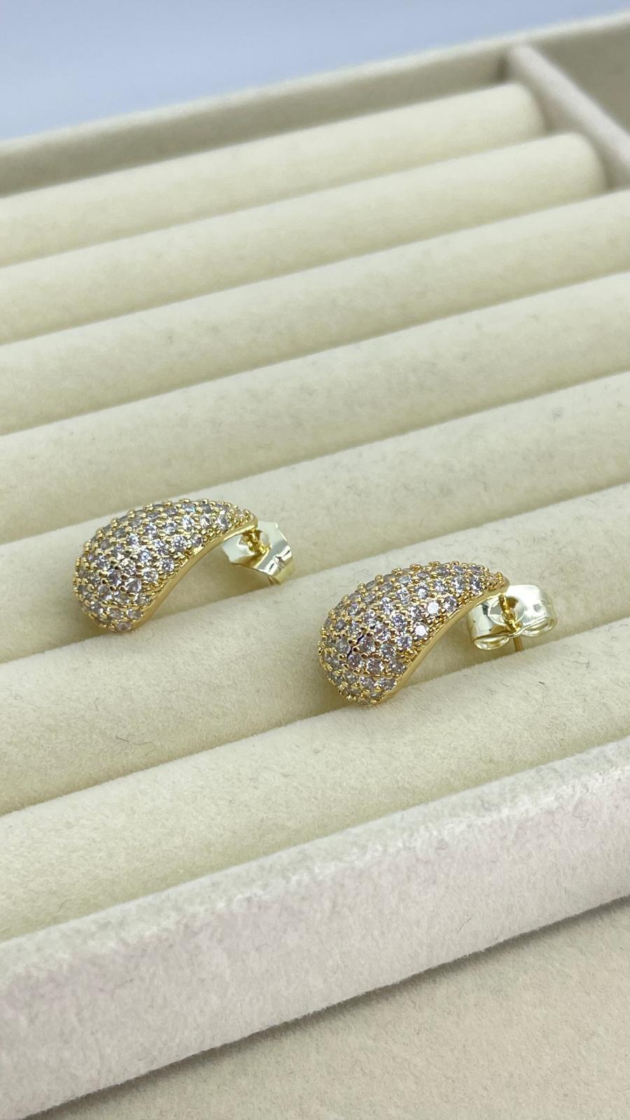 Damla Gold Küpe Orta