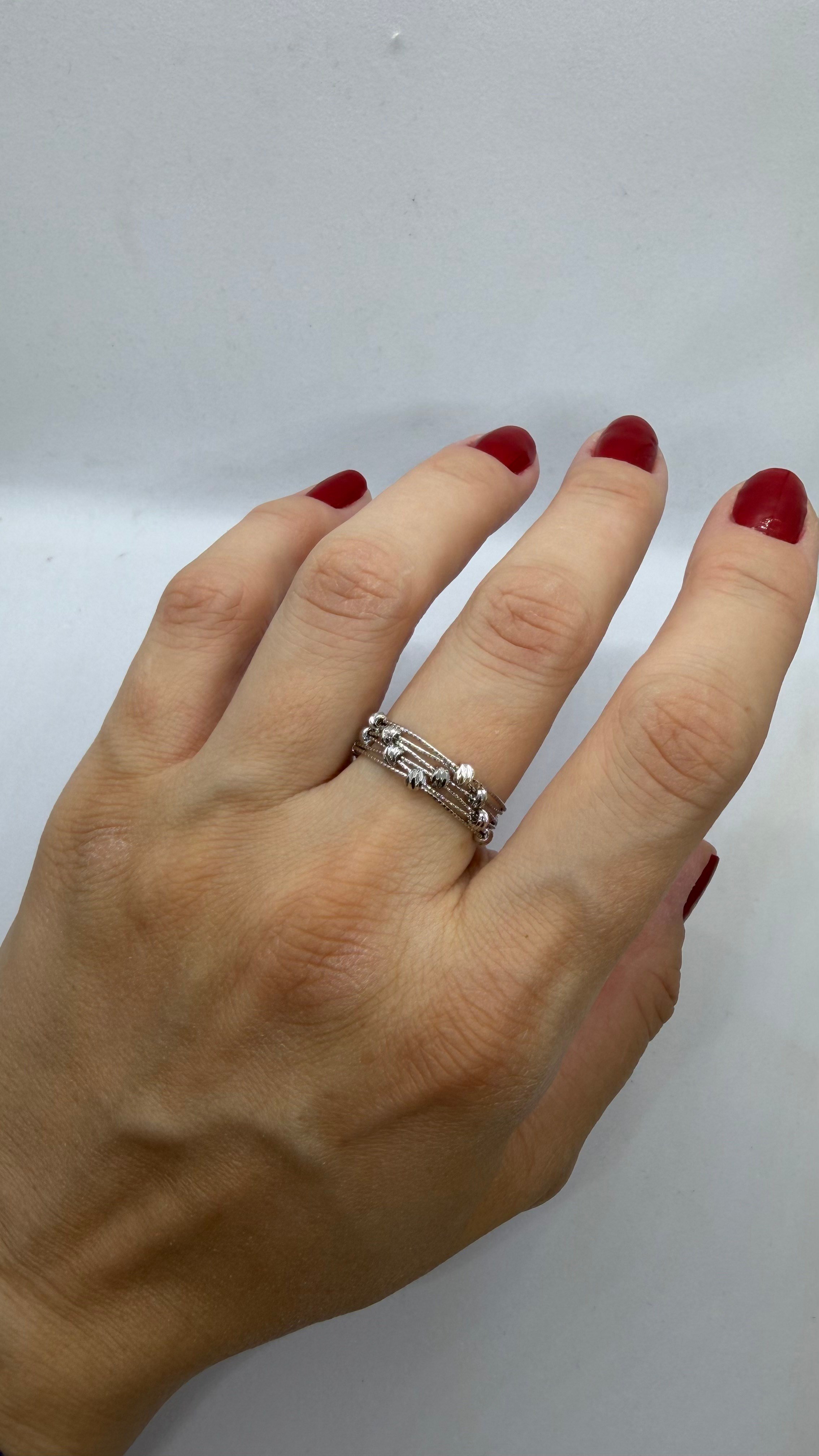 Dorikalı Ayarlanabilir Silver Renk Yüzük