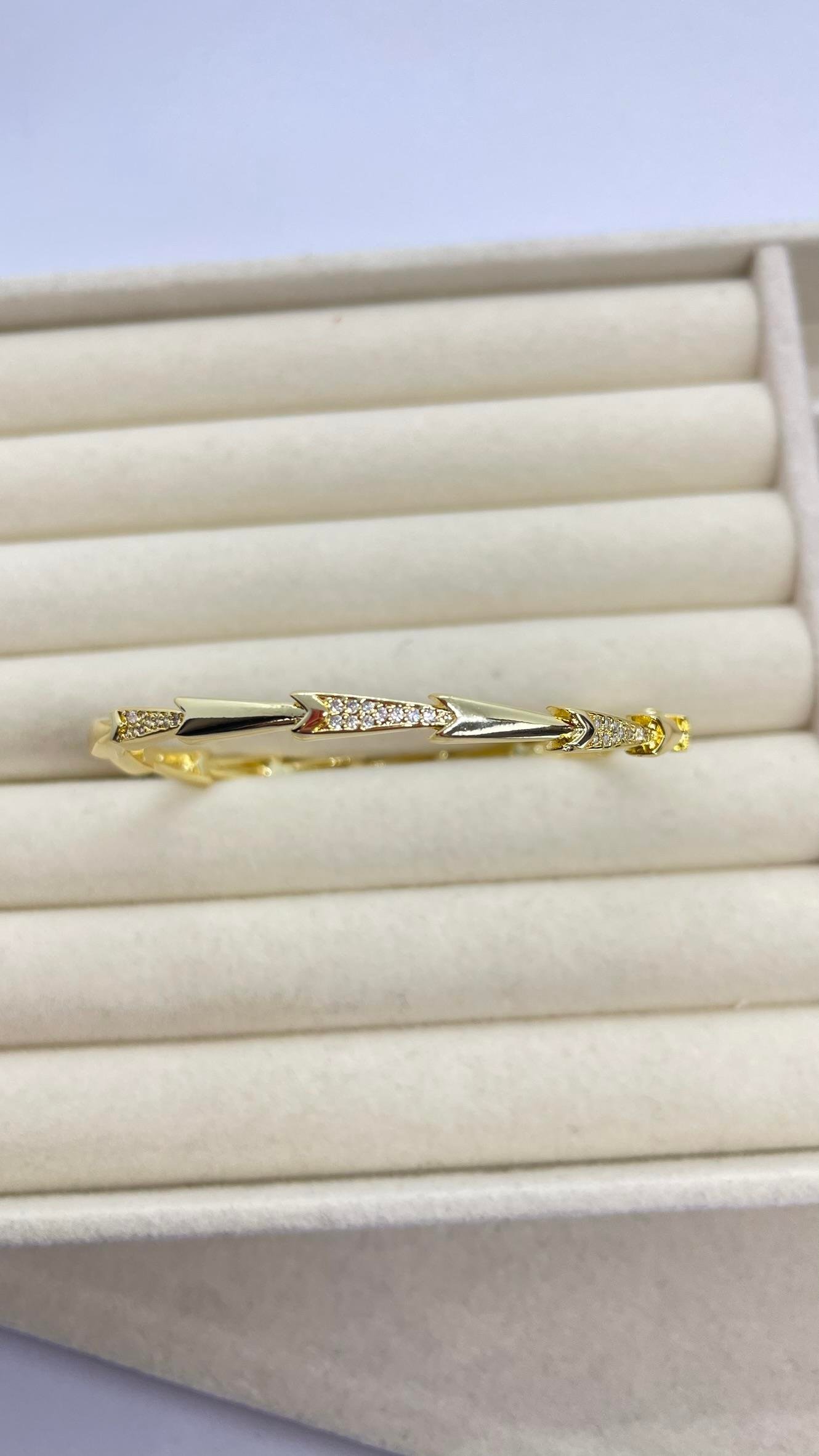 Gold Balıksırtı Kelepçe Bileklik