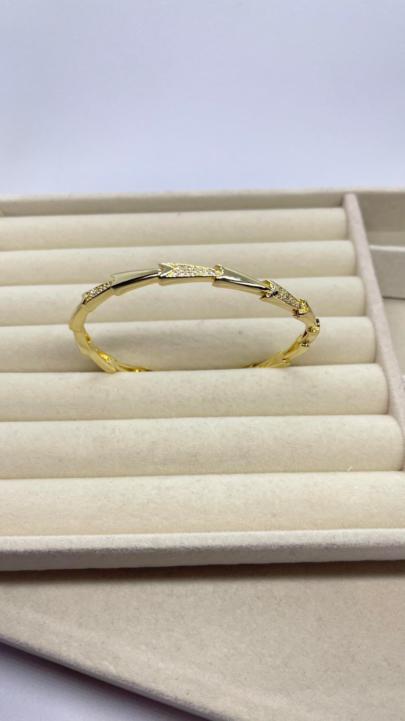 Gold Balıksırtı Kelepçe Bileklik