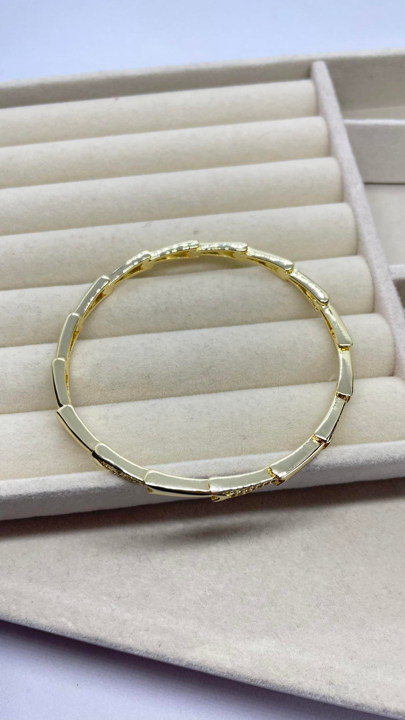 Gold Balıksırtı Kelepçe Bileklik