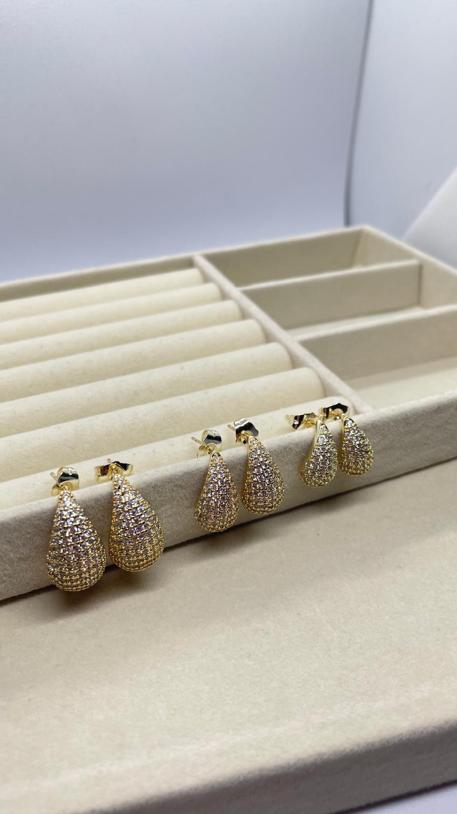 Gold Damla Küpe Mini