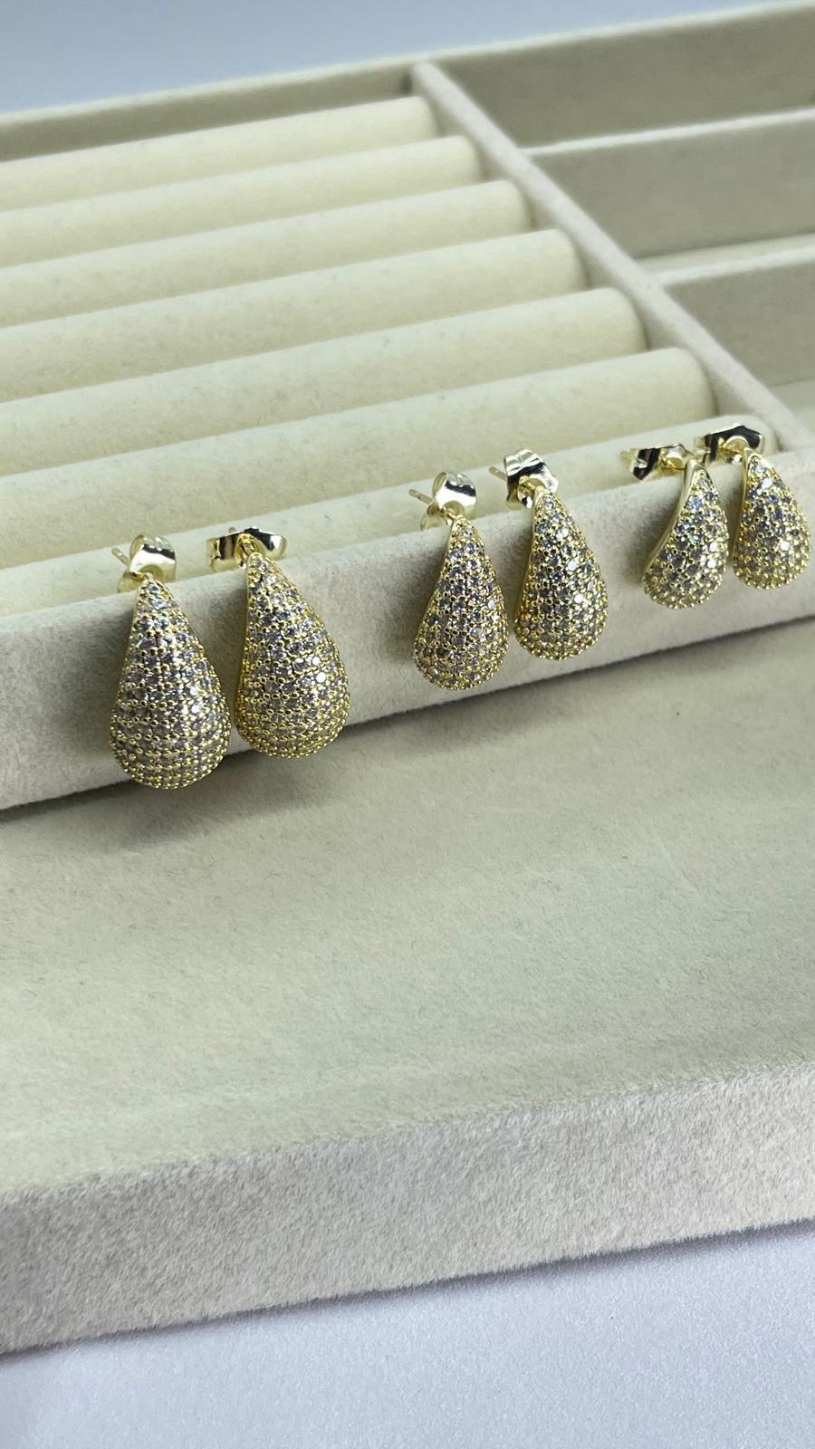 Gold Damla Küpe Mini