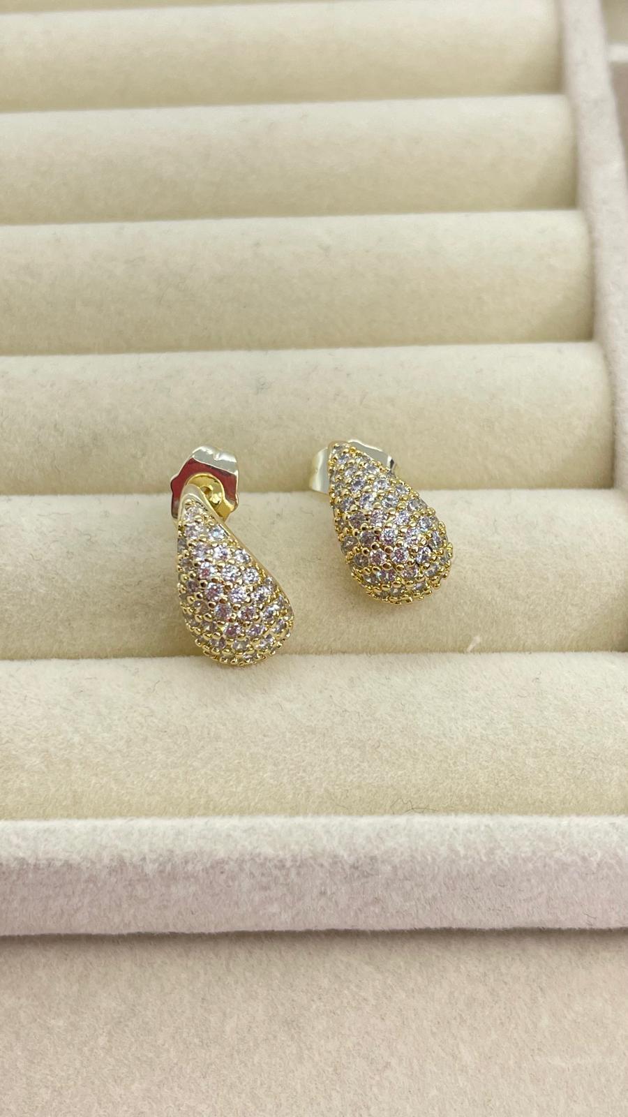 Gold Damla Küpe Mini