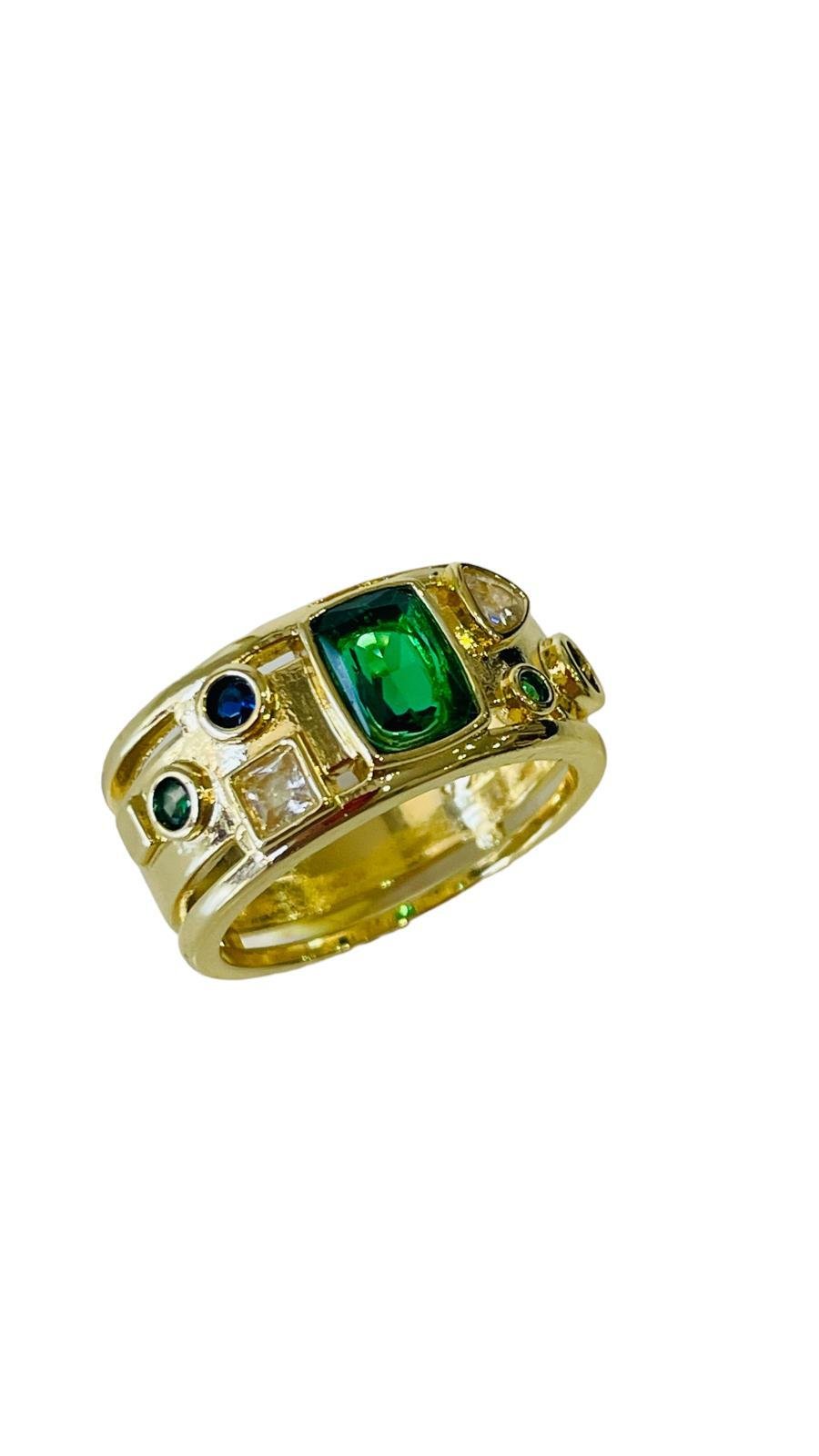 Gold Karma Taşlı Numaralı Yüzük