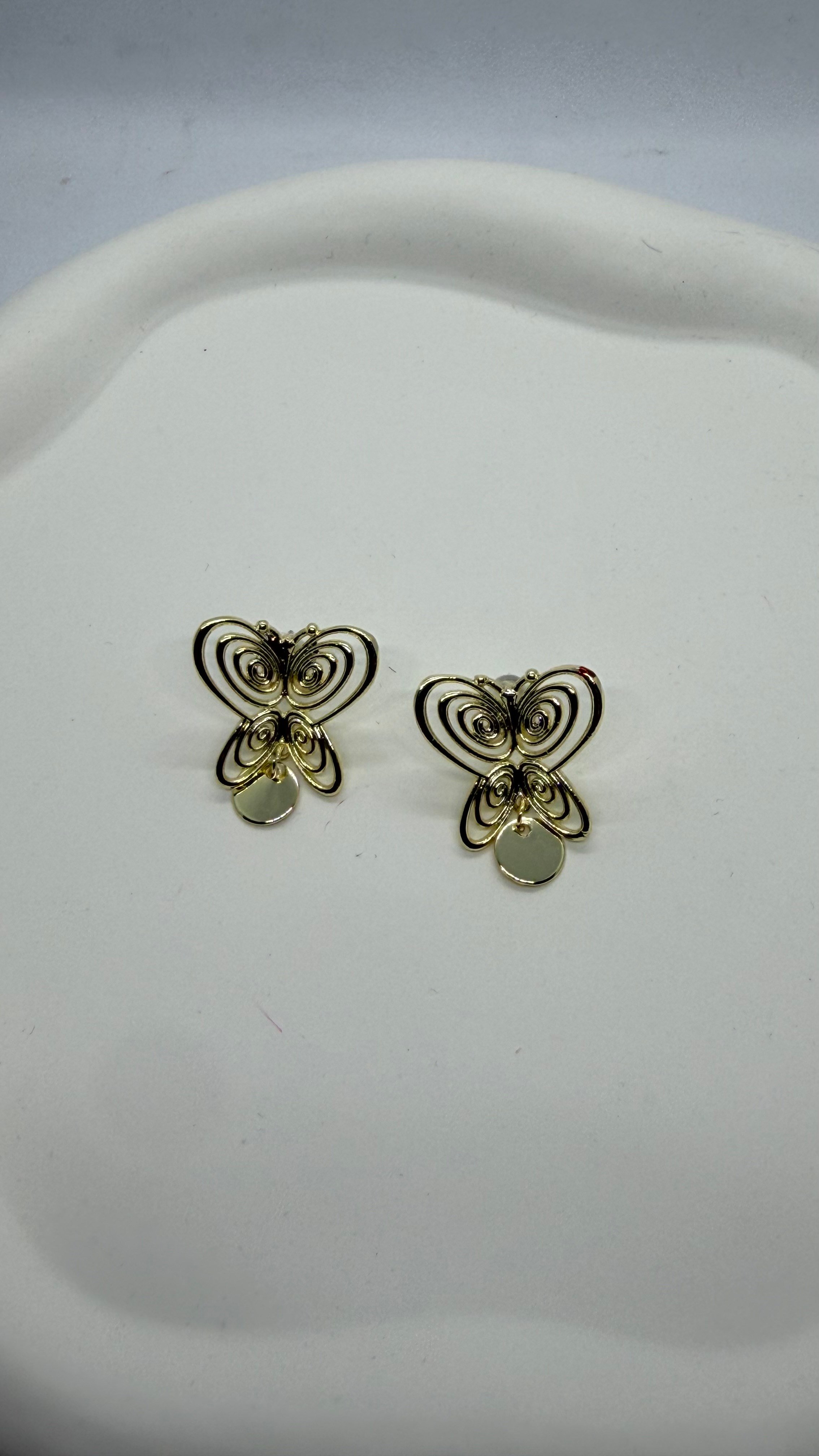 Gold Kelebek Küpe